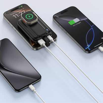 Magnetic Wireless Power Bank 5-in-1 Rechargeable Watch PD20w Fast Charging with Built-in Cable10000Ma Mobile Power Supply