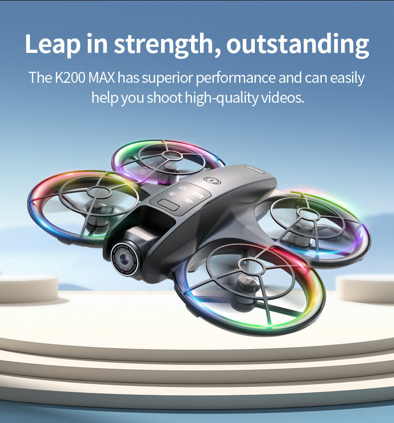 Cross-Border K200 Drone Brushless with Screen Aerial Photography Aircraft Optical Flow Positioning Color Light Full Protection Remote Control Plane