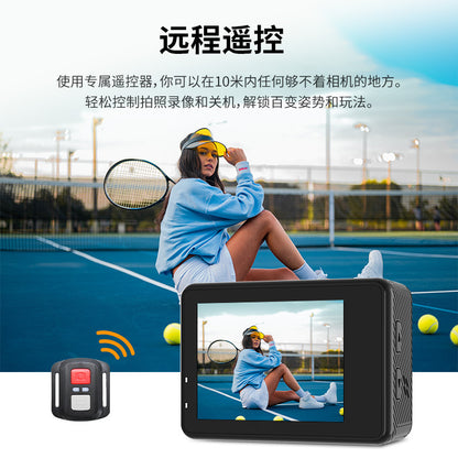 Cross-Border4k Action Camera HD Dual Screen wifi Outdoor sports wireless shooting head-mounted cycling camera factory
