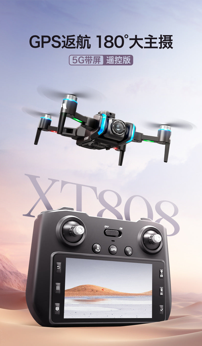 Cross-Border XT808Drone remote control with screen brushless motor HD aerial photography GPS Intelligent Positioning Remote Control Drone