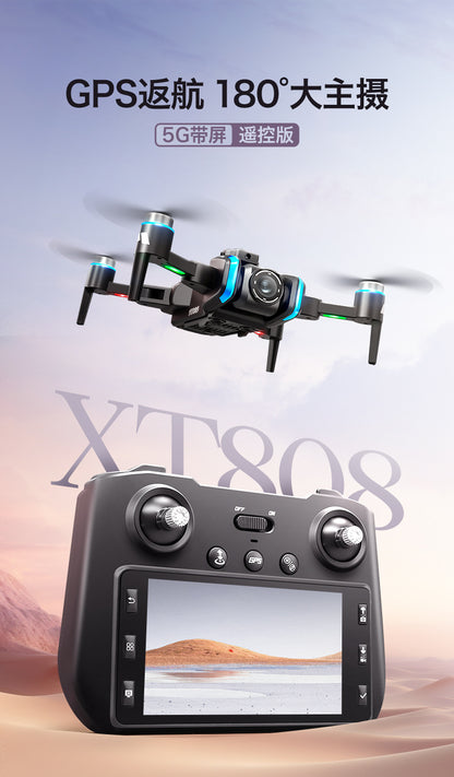 Cross-Border XT808Drone remote control with screen brushless motor HD aerial photography GPS Intelligent Positioning Remote Control Drone