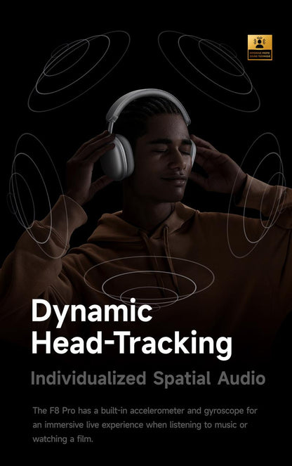 Picun F8 Pro Wireless Headphones - 52dB Noise Cancellation, 5 Smart ENC Mics, Detachable Fabric Ear Cushions, 140 Hour Long Battery Life,  Premium Audio Seamless Dual Device Connection for All-Day Use and Boosted Productivity Bluetooth