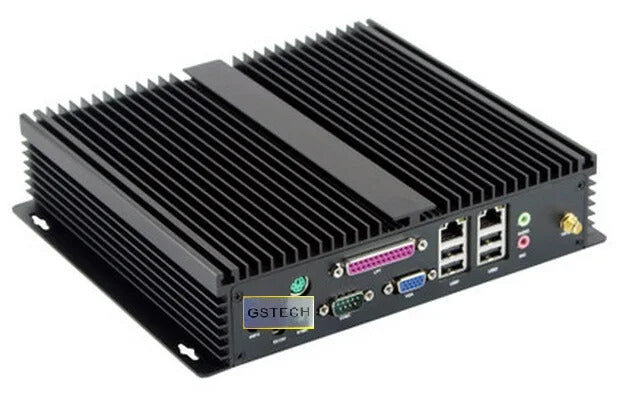 GS-S2220-10COM Computer  Fanless Mini Industrial BOX PC For Intel 1037U CPU 10 COM \ 1LPT \ 2 Giga Ethernet \ 2 VGA Barebone 12V
