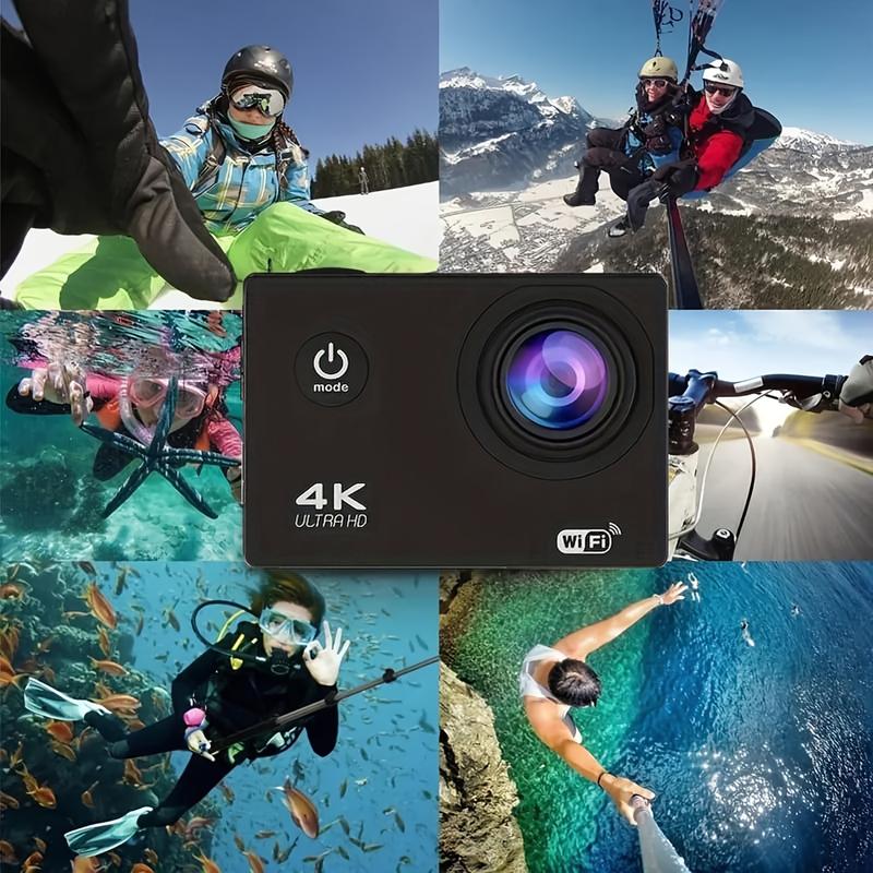 Action Camera with 4K 30FPS Ultra HD Video,12MP Photos, HDR,2.0" Image Sensor, Daily Streaming, HD camera, Stabilization