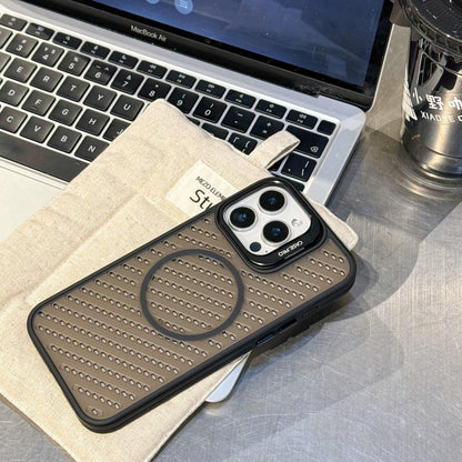 Grid Flip Stand Phone Case Compatible with iPhone 17 16 15 14 13 12 Pro Max Pro Plus Air Magnetic Breathable Heat Dissipation Apple 16 Pro Max Protective Cover