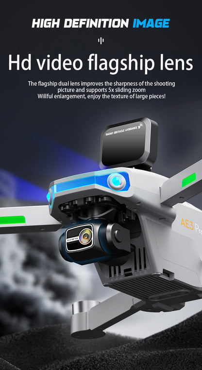 Cross-Border AE3Drone remote control with screen brushless GPS Three-axis gimbal Obstacle Avoidance Drone Remote Control Aircraft