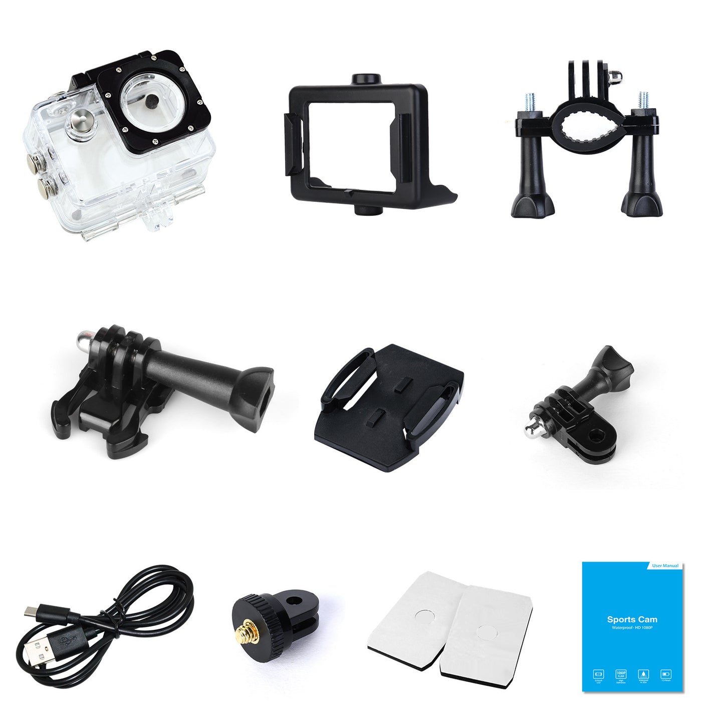 Cross-border new anti-shake action camera full HD outdoor shooting DV Cycling Diving Head-Mounted Sports Camera