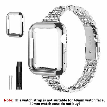 Women's Watch Band & Soft Protective Case & Tools (1 Set), Stainless Steel Smart Watch Bands, Compatible with Apple Watch 9/8/7/6/5/4/3/2/1/SE/SE2 Series, Wearable Accessories, Electronics Accessories