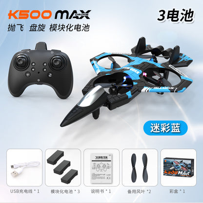 Cross-Border K500Max Fighter Four-Channel Suspension Four-Axis Drone Altitude Hold Roll Stunt Lighting Aircraft Low Price