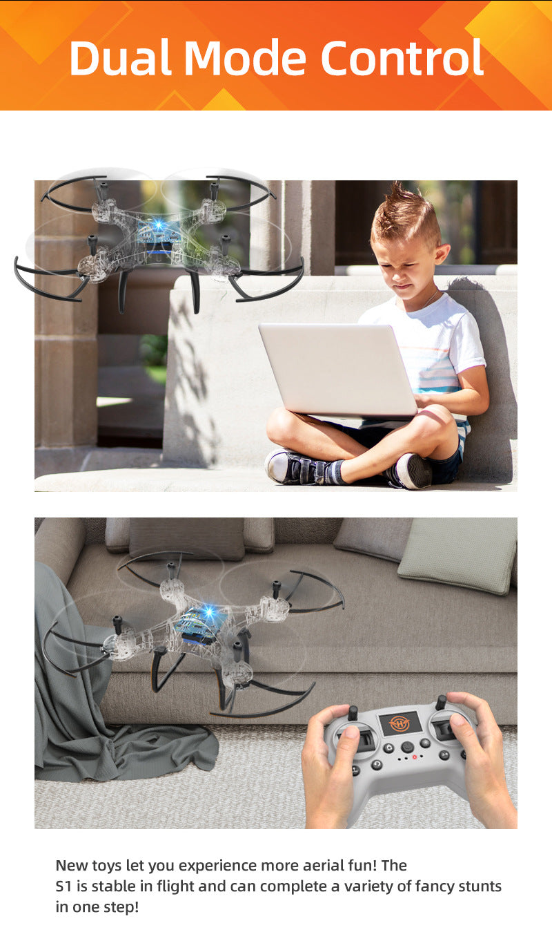 Educational Drone S1Teaching Course Computer Controlled Graphical Programming Quadcopter Remote Control Model Aircraft