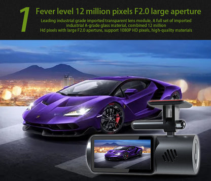 Cross-border HD Dash Cam wifi Mobile Phone Interconnection Starlight Night Vision Dual Lens Car Mount DVR Driving Record