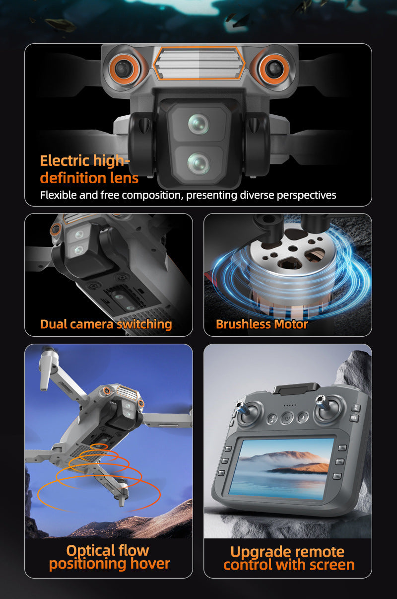 Cross-Border LF669Drone remote control with screen brushless motor HD aerial photography GPS Intelligent Positioning Remote Control Drone