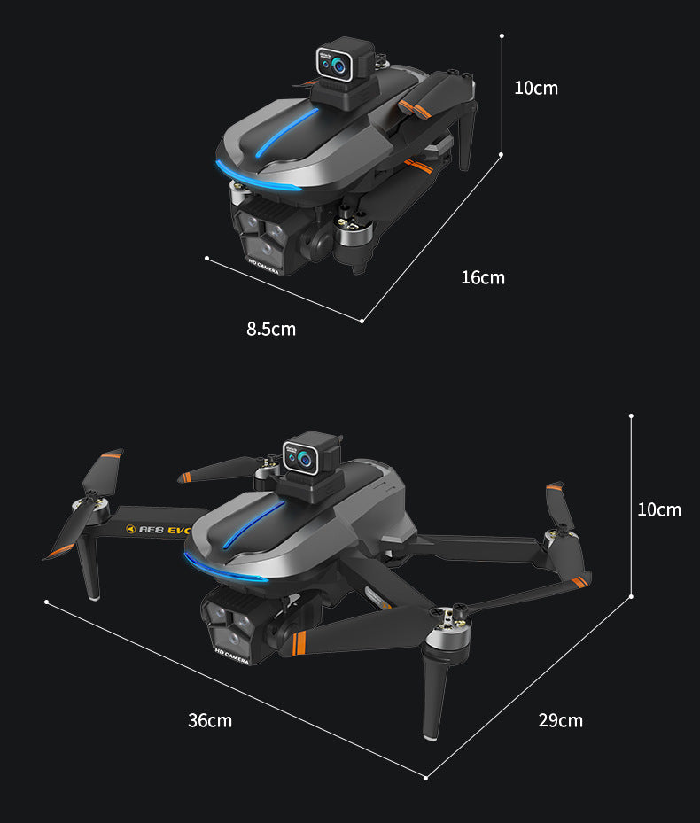 AE8EVO Screen-controlled Brushless Drone HD Aerial Photography GPS Return Folding Intelligent Obstacle Avoidance Screen Display Remote Control Airplane