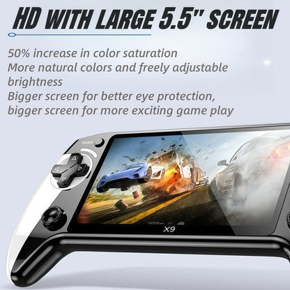X9 Handheld Game Console, Rechargeable Portable Game Console with Built-in 10 Emulator Games, Handheld Wireless Gaming Console for Home & Travel, Protective #TikTokShopBlackFriday