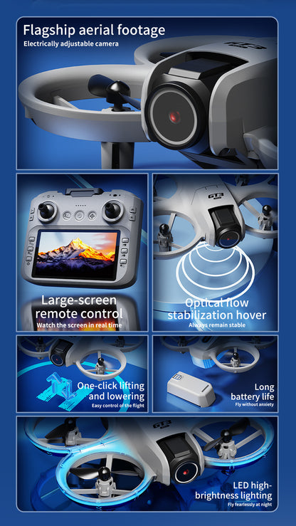 Cross-Border GT3Drone Remote Control with Screen Optical Flow Positioning Electric Lens Quadcopter Remote Control Aircraft Toy