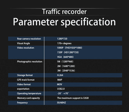 Cross-border HD Dash Cam wifi Mobile Phone Interconnection Starlight Night Vision Dual Lens Car Mount DVR Driving Record