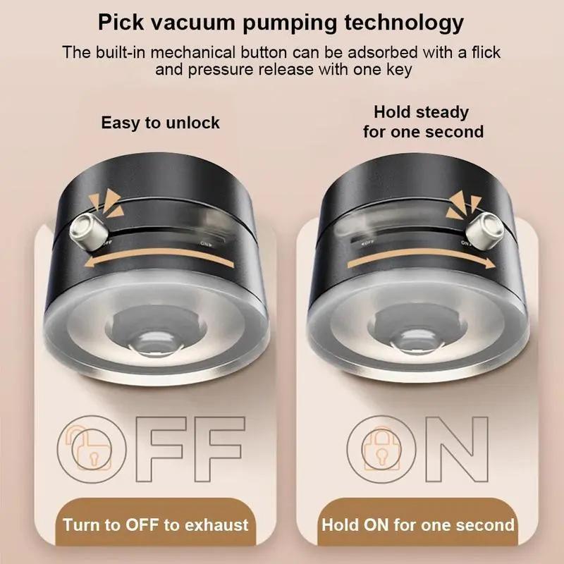 Vacuum Magnetic Phone Holder, Portable Foldable Car Phone Holder, Multifunctional Phone Stand for Car, Home, Office, Phone Accessories, Folding