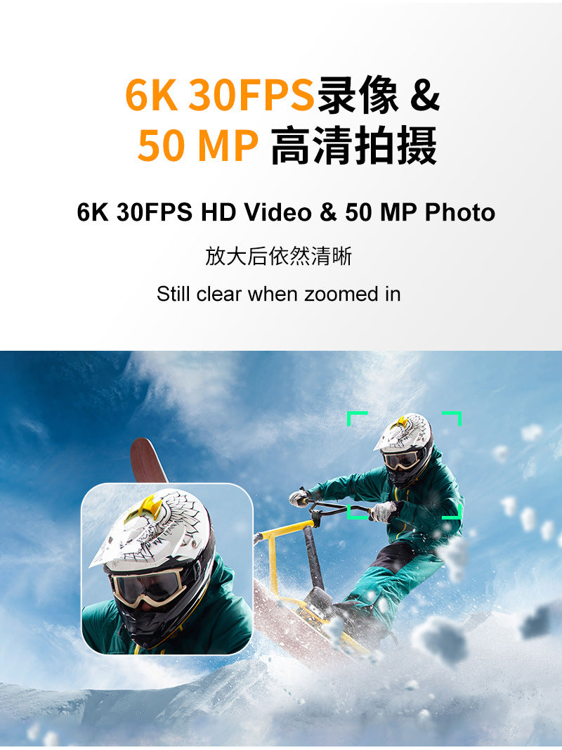 6k Sport Action Cam Camera Cross-Border6k Sports Camera Anti-Shake Waterproof6k Cycling Computer