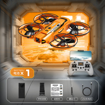 Cross-Border A21Drone Brushless Motor Mecha Style Aircraft Optical Flow Positioning Aerial Photography Full Protection Remote Control Airplane
