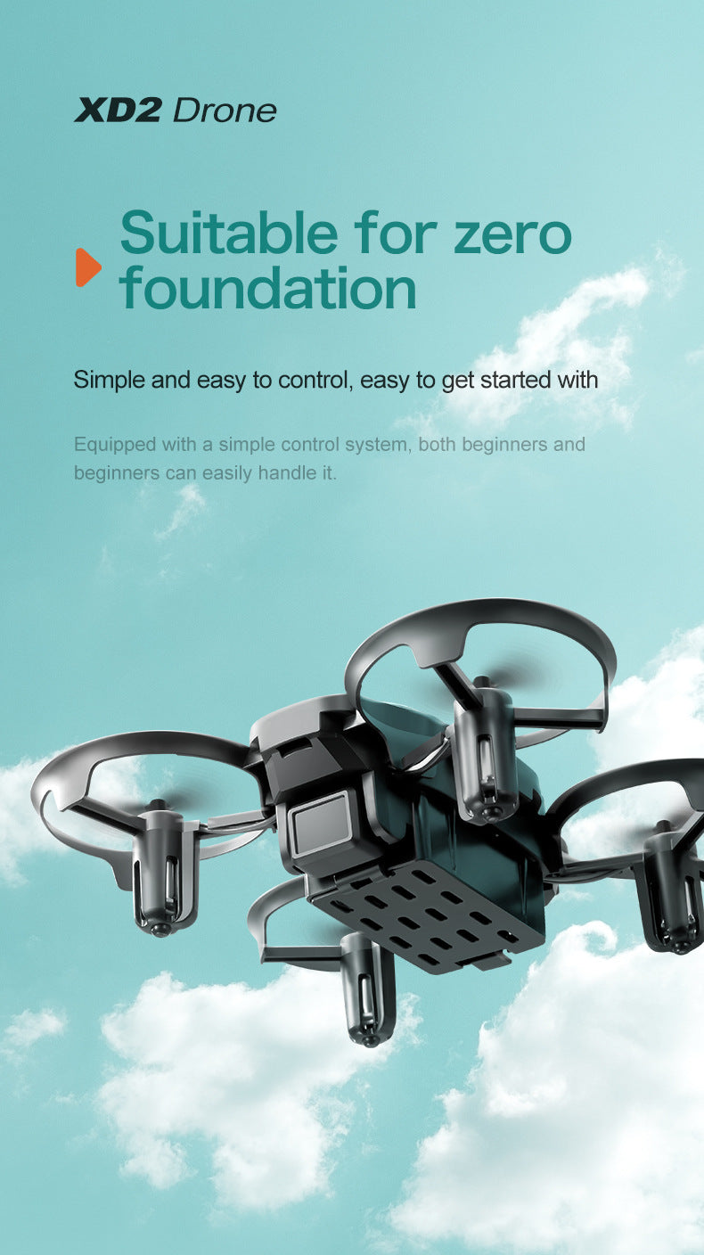 Cross-Border XD2Mini Drone, Shockproof and Impact Resistant2.4G Four-Axis Aircraft360°Rotating and Rolling Remote Control Toy