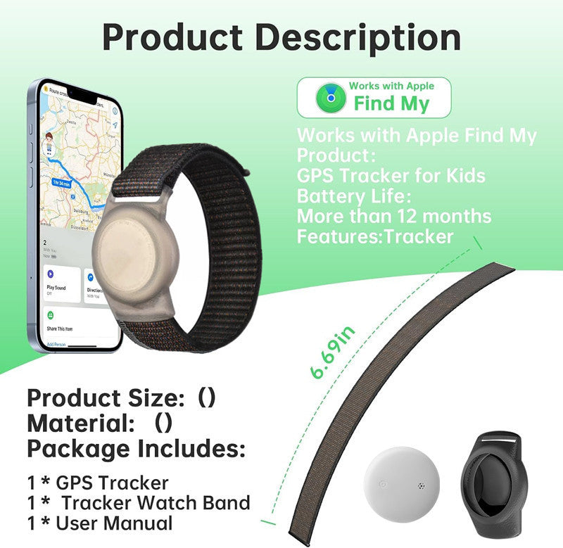 Cross-Border Find My Global Positioning Tracker Suitable for Children and Teenagers Bracelet Strap(Only iOS）