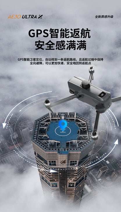 Cross-Border AE30Screen-controlled Three-axis Gimbal Drone HD Aerial Photography Digital Image Transmission GPS Positioning Flight Device Drone