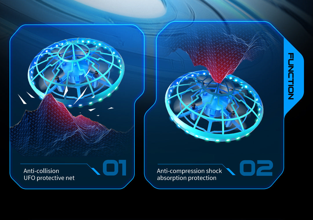 Cross-Border XS4Colorful Induction Quadcopter Children's Toy UFO Mini Drone Levitation Rotating UFO