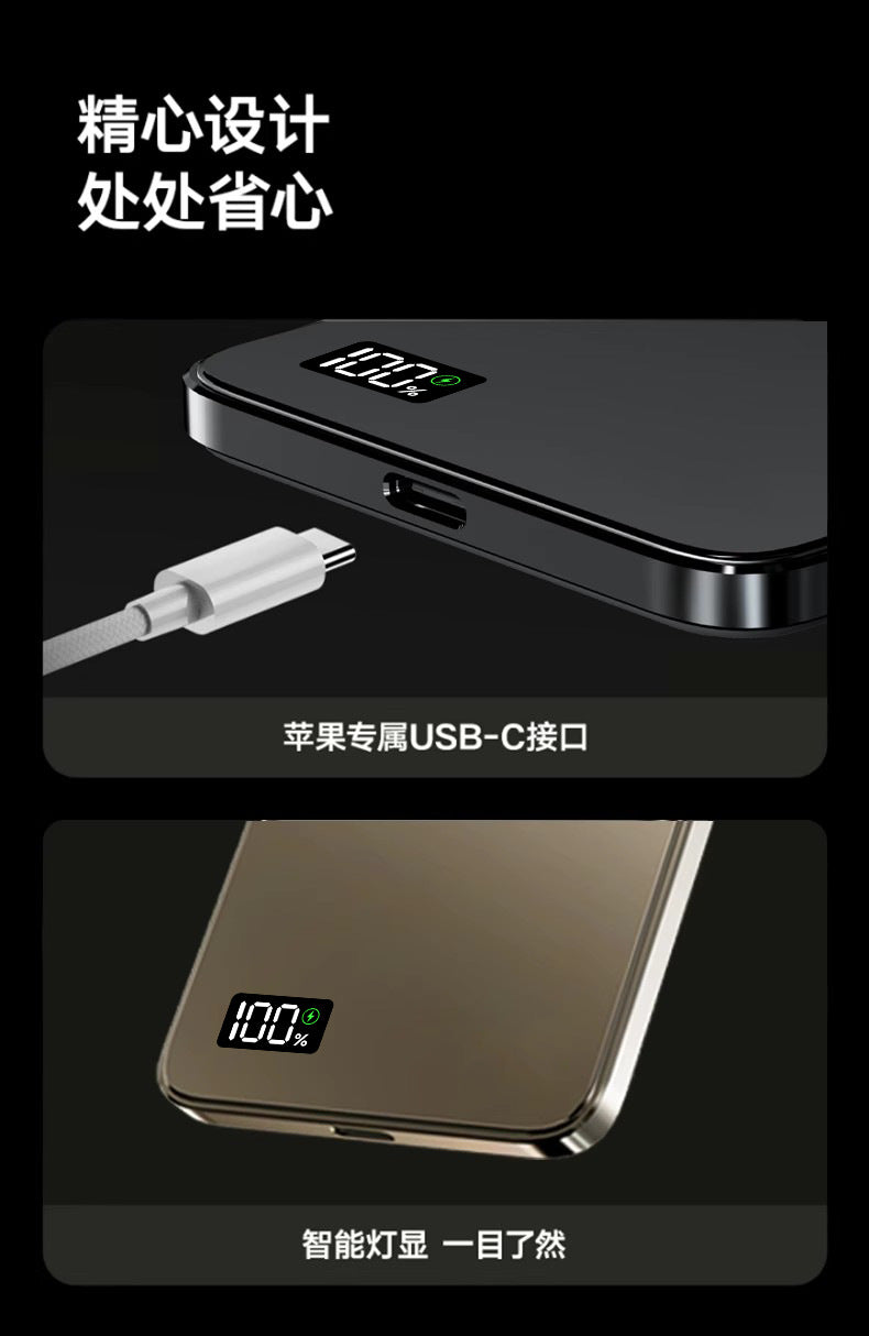 Ultra-Thin MagSafe Magnetic Watch Wireless Power Bank10000mAh Digital Display PD Two-way Fast Charging Power Bank