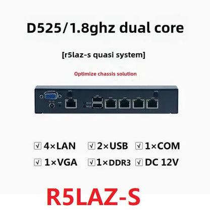 Soft router motherboard J1900/D525 4 network ports Gigabit card server AiKuai firewall New Original Mini-ITX Mainboard DC12V