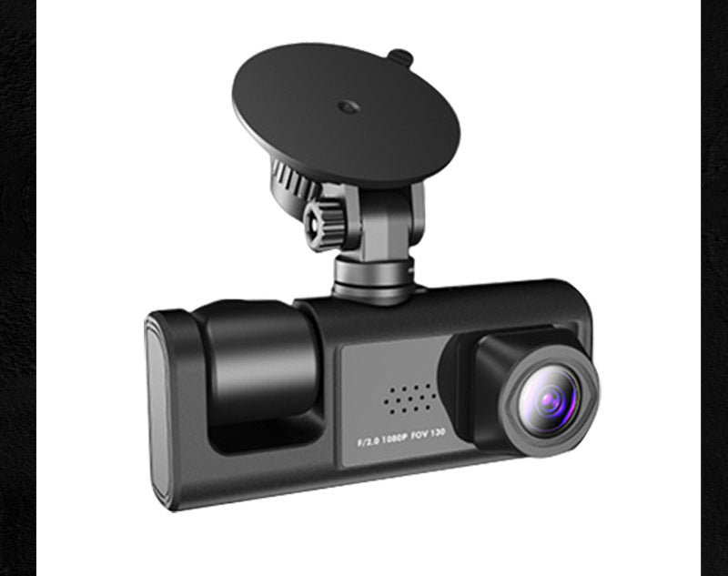 Three-Lens Dash Cam2Front, Middle, and Rear HD Night Vision Reversing Camera24H Wholesale Parking One Piece