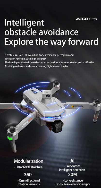 AE60High-definition professional aerial photography drone with touchscreen, digital image transmission, automatic return, and airdrop capability GPS Remote control aircraft