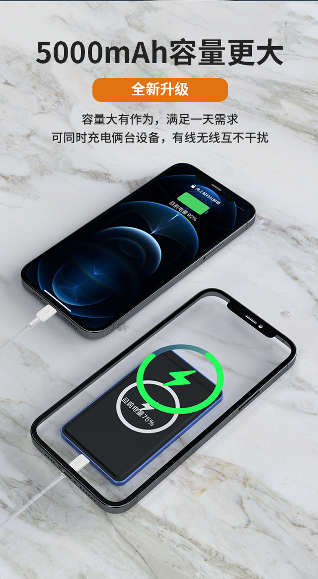 New magsafe Ultra-thin Magnetic Wireless Power Bank Shopkeeper's Recommendation15Fast Charging Portable Cross-Border Power Bank