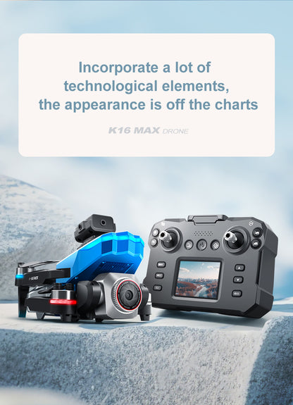 Cross-Border K16Drone remote control with screen brushless long battery life remote aircraft with obstacle avoidance High-Definition Aerial Drone