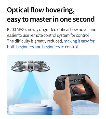 Cross-Border K200 Drone Brushless with Screen Aerial Photography Aircraft Optical Flow Positioning Color Light Full Protection Remote Control Plane