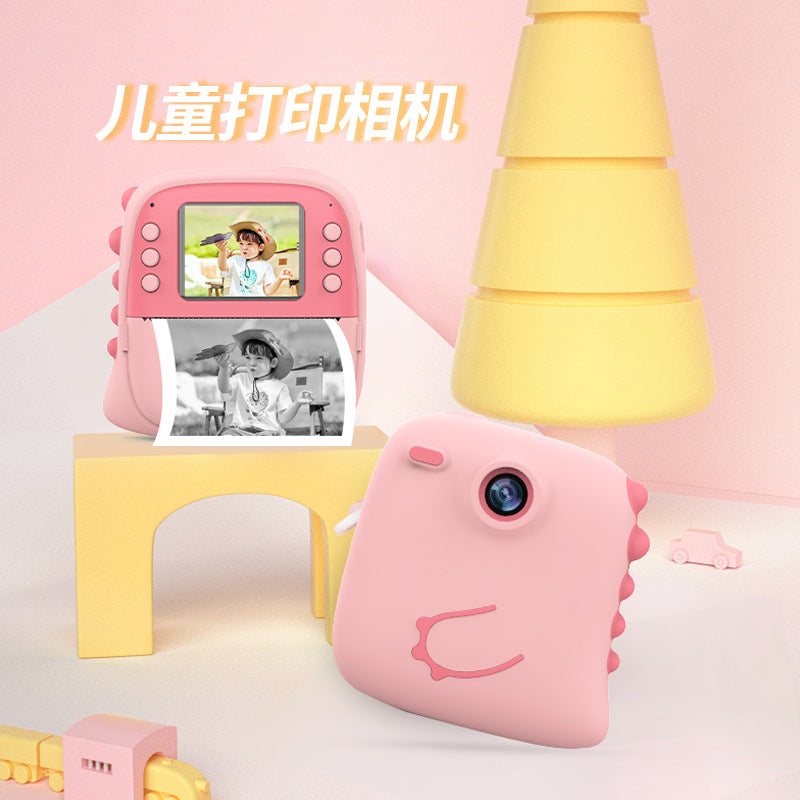 Polaroid Cross-border high-definition photo and video children's camera Student and children's printing camera with silicone case and photo paper