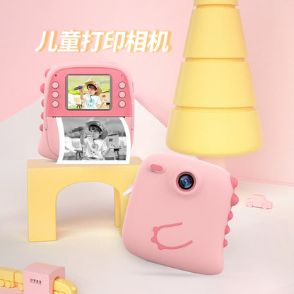 Polaroid Cross-border high-definition photo and video children's camera Student and children's printing camera with silicone case and photo paper