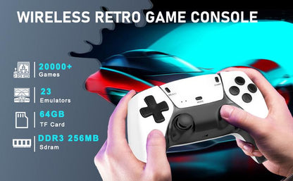 M15 Wireless Retro Game Stick with Built-in 23 Emulators, HD Output System, 2.4G Wireless Controllers & 64GB TF Card for Gamers of All Ages Springtok