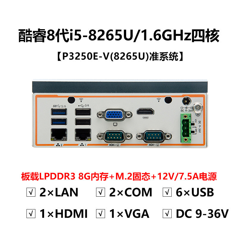 Industrial Control P3250E-V Dual Network Dual Serial Mini Industrial Computer 8/11th Gen i5 Embedded Industrial PC Host