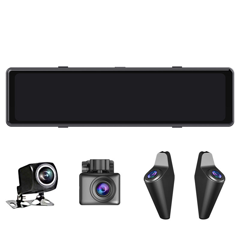 Cross-border Streaming Media12Inch DVR Blind Spot Visibility4Lens1080P Low-light Night Vision Rearview Mirror Dash Cam