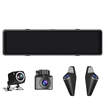 Cross-border Streaming Media12Inch DVR Blind Spot Visibility4Lens1080P Low-light Night Vision Rearview Mirror Dash Cam