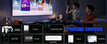 2025 Upgrade Retro Game Console Stick Pro,20000+ Games,Plug and Retro Play Video Games for TV,4k Hdmi Output Game Stick,Retro Game Stick(Whtie64GB) super  nes