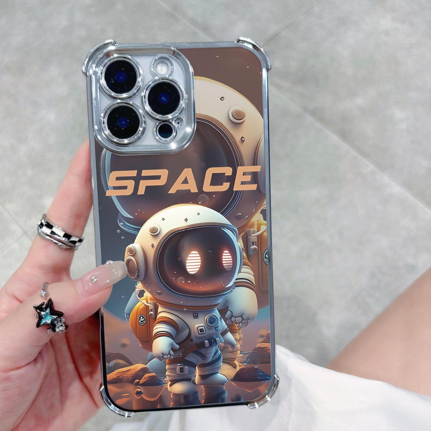 Glossy Oil Suitable for iPhone 17 Pro Max Phone Case 16P 15 1 14 13 11 Four-corner Anti-drop Electroplated Cross-border Outdoor