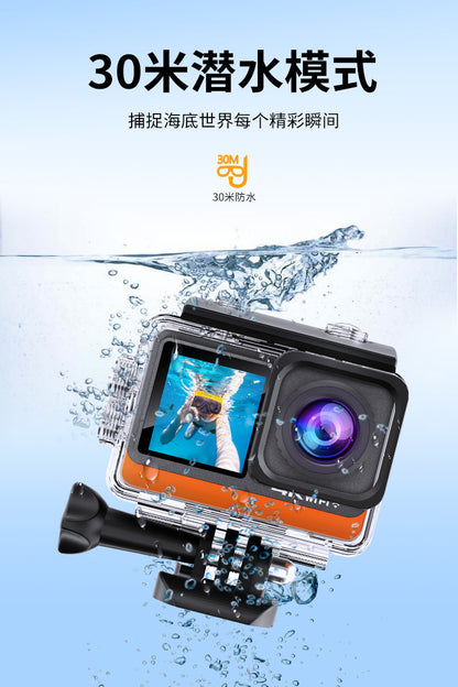 Cross-Border4k Action camera anti-shake HD touch wifi Ultra-long battery life outdoor shooting diving cycling recorder