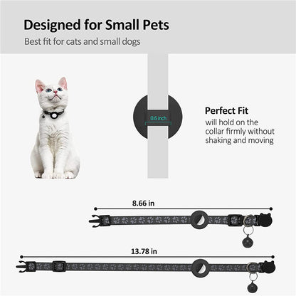 Pet Cat Tracking Collar Only iOS Compatible Apple Find My Locator Footprint Reflective Collar