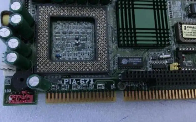 PIA-671 100% OK Original IPC Board ISA Slot Industrial motherboard Half-Size CPU Card PICMG1.0 Mainboard with CPU RAM