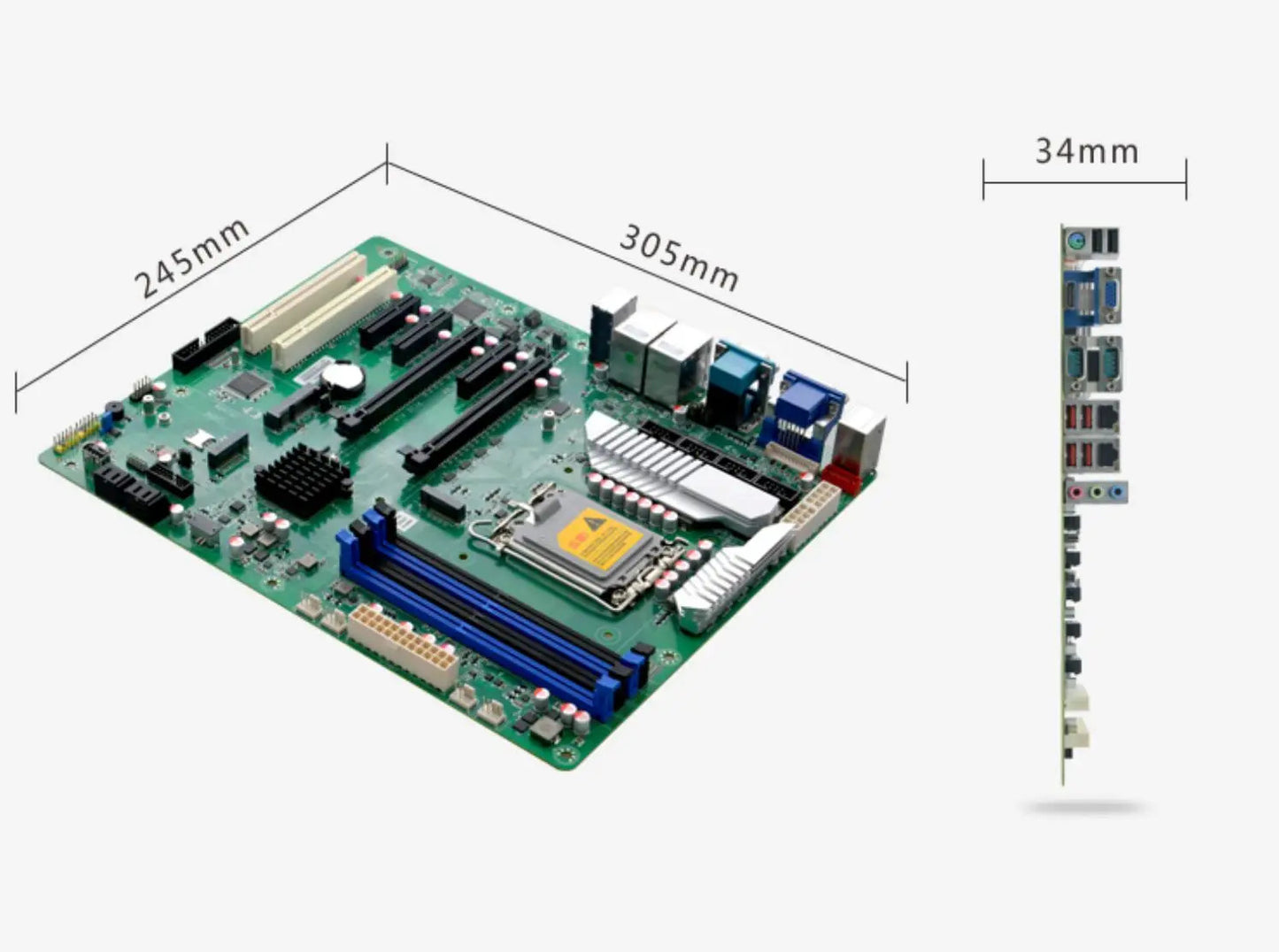 W680 Motherboard 12th/13th Core i3/i5/i7/i9 LGA1700 Desktop Server CPU IPC ATX Industrial Mainboard ECC with 6*COM 2*LAN Raid