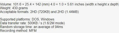 Used Original 3.5 inch IPC Industrial Floppy 34P interface FDD Disk drive supports 720KB 1.44MB Disk for CNC