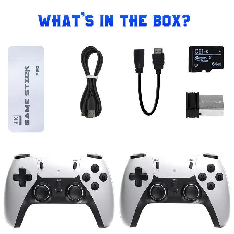 M15 Wireless Retro Game Stick with Built-in 23 Emulators, HD Output System, 2.4G Wireless Controllers & 64GB TF Card for Gamers of All Ages Springtok