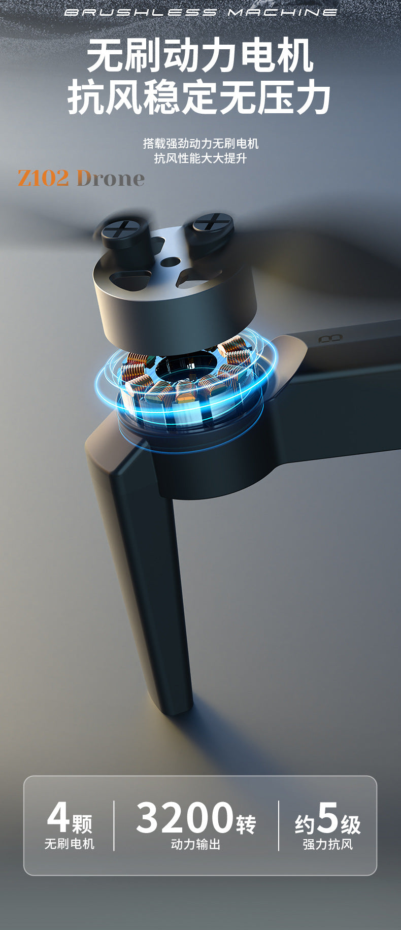 Cross-Border Z102Drone HD Aerial Photography Quadcopter Intelligent Obstacle Avoidance Brushless Motor Remote Control Aircraft Toy