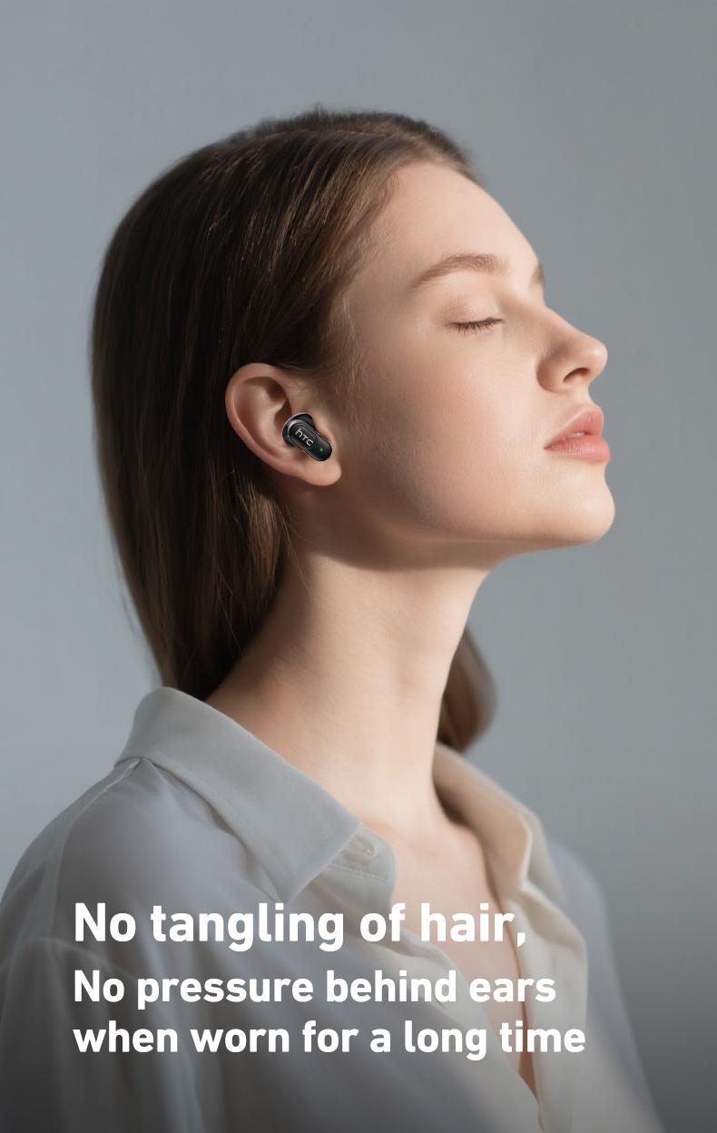 HTC NE51 Wireless Earbuds Bluetooth 6.0 Earphones Waterproof Wireless Earphones, Sports, Study and Audio Calls | Built in Microphone In Ear Earbuds, Gaming Bluetooth Headphones